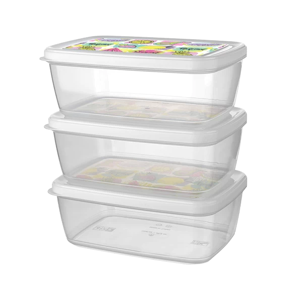 طقم علب تخزين طعام من تيتيز، 3 قطع، 1200 مل، AP-9258 - ابيض